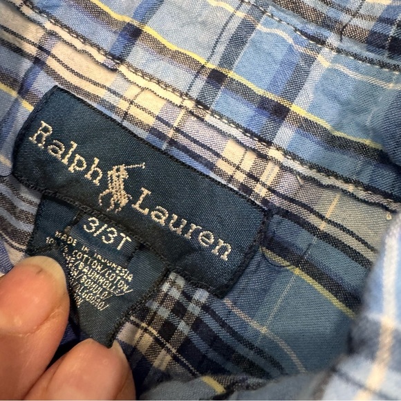 Polo Ralph Lauren Boys NYC Hoodie & Button Down Plaid S/S Shirt Sz 3T - Picture 8 of 13